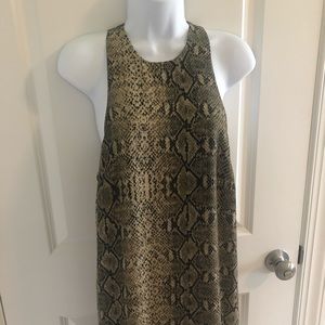Olivaceous Snake Skin Print Dress